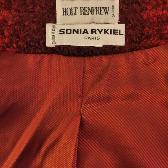 Sonia Rykiel Vintage Red Wool Blazer - Picture 5 of 5